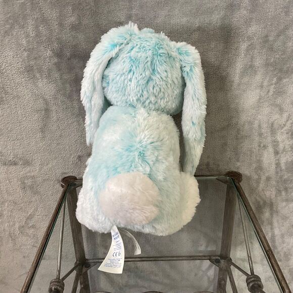 Build-A-Bear 2018 Merry Mint Blue White Bunny Rabbit Sparkle Plush  w sound - Picture 10 of 13